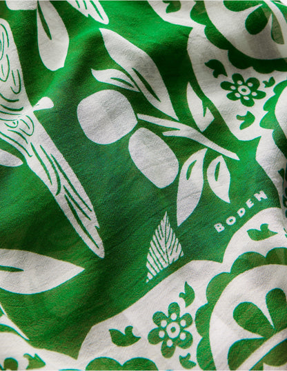 Sarong-Schal mit Muster-Grünes Tamburin, Papagei Pop-Motiv