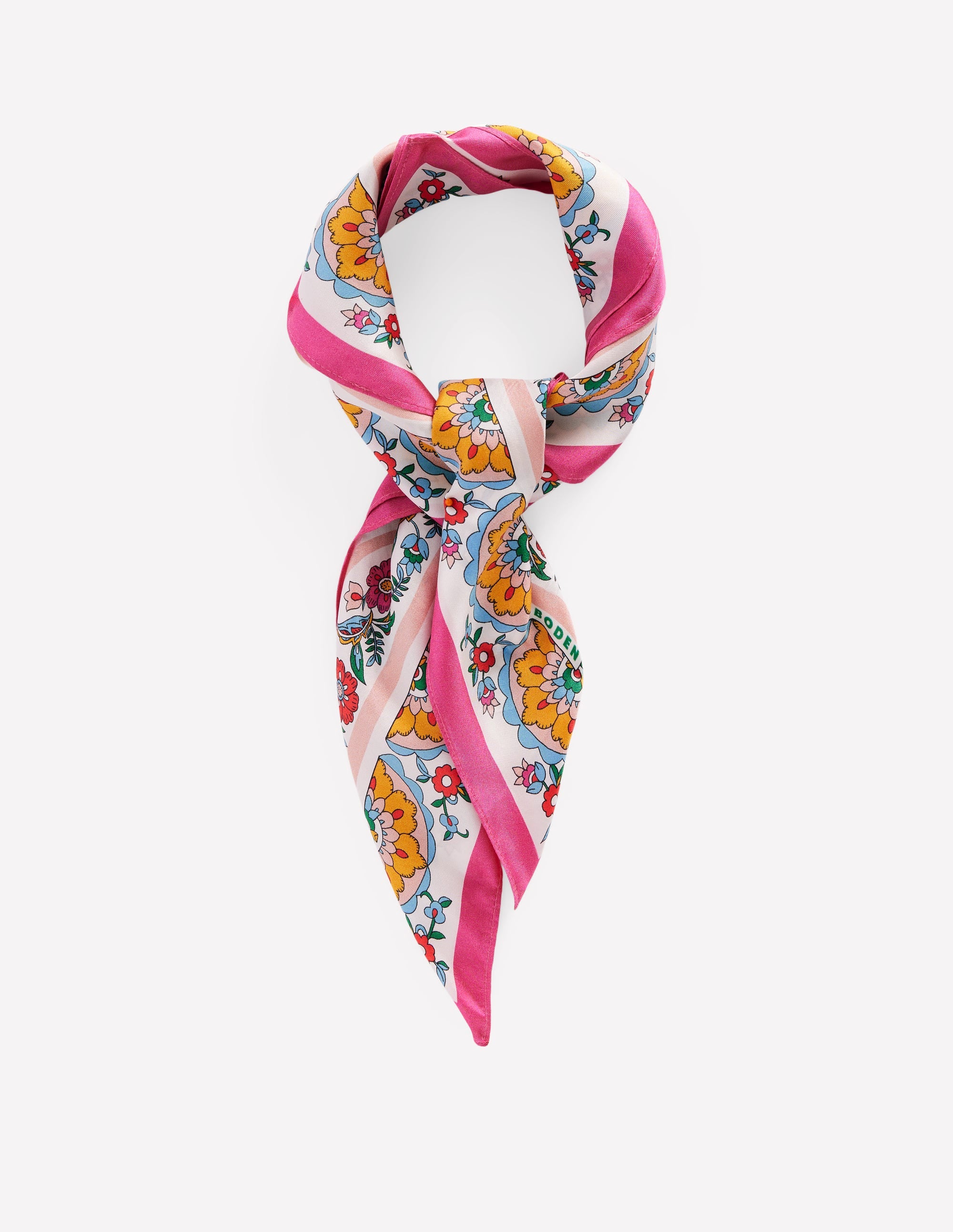 Elisabeth Silk Square Scarf-Multi, Botanical Paisley - Image 1