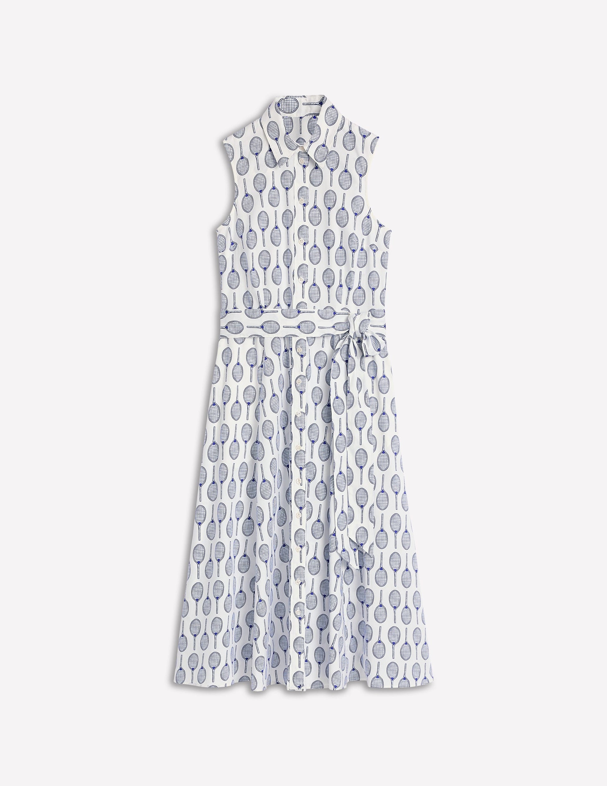 Amy Ärmelloses Hemdblusenkleid-Naturweiß, Tennis-5