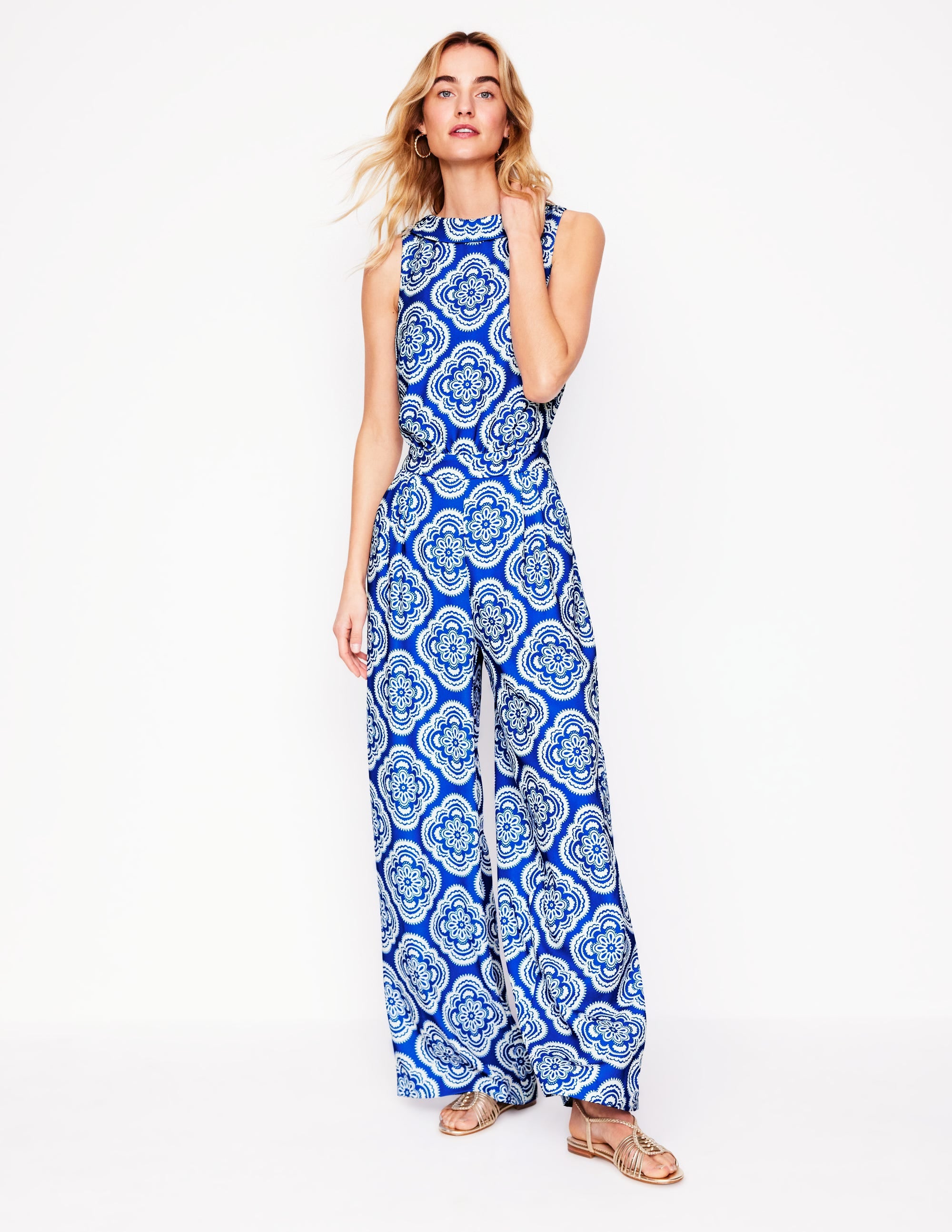 Combinaison Clarissa-Bleu galerie, motif Botanic Blush - Image 1
