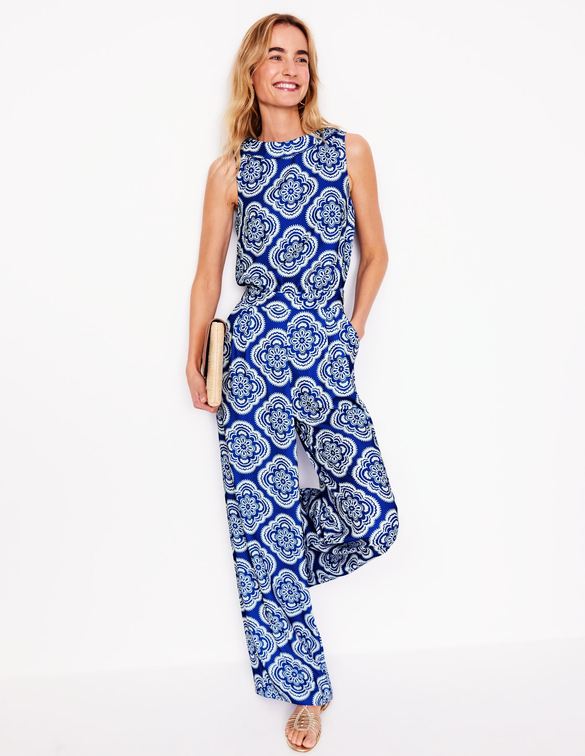 Combinaison Clarissa-Bleu galerie, motif Botanic Blush - Image 4