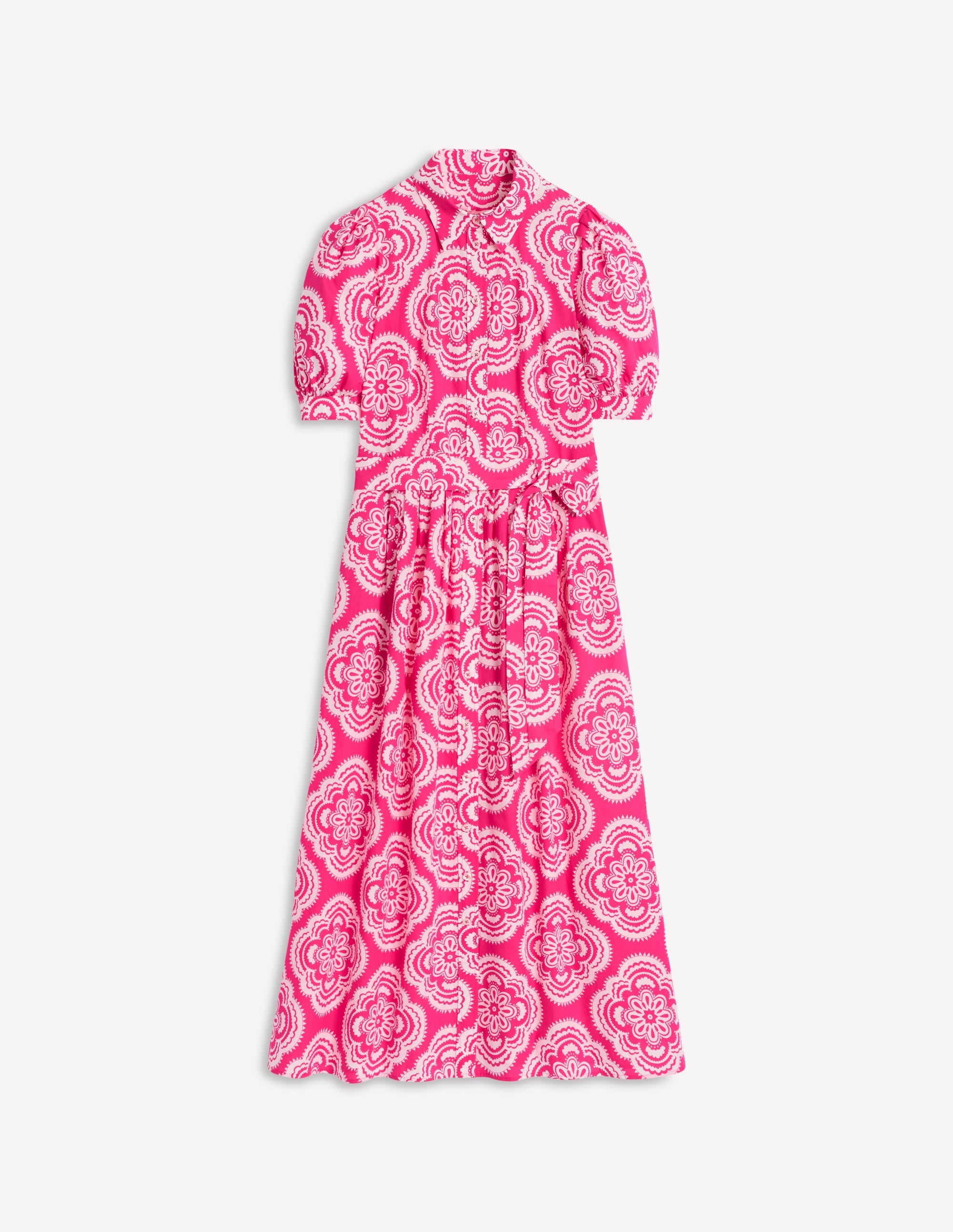 Alexa Maxi-Hemdblusenkleid-Rosa Pfingstrose, Botanic Blush-Motiv - Image 6