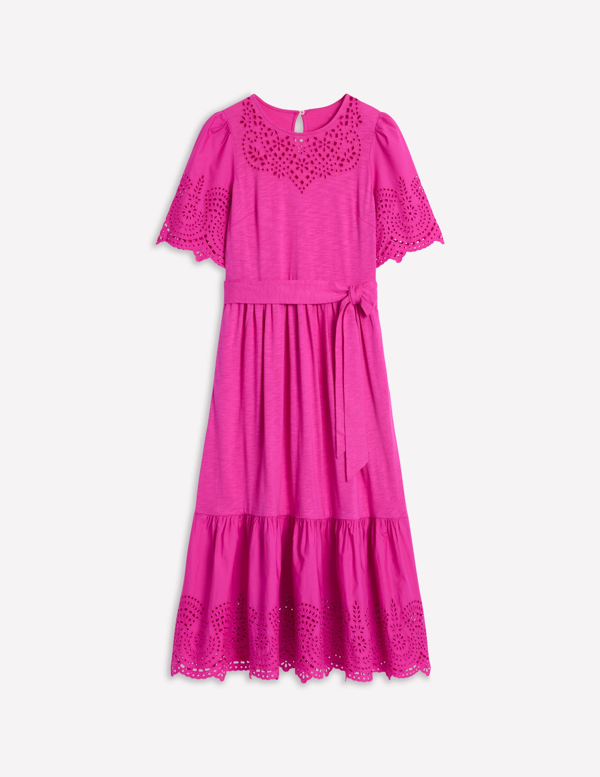 Isabel Maxikleid mit Lochstickerei-Mix-Cosmos-Rosa - Image 6