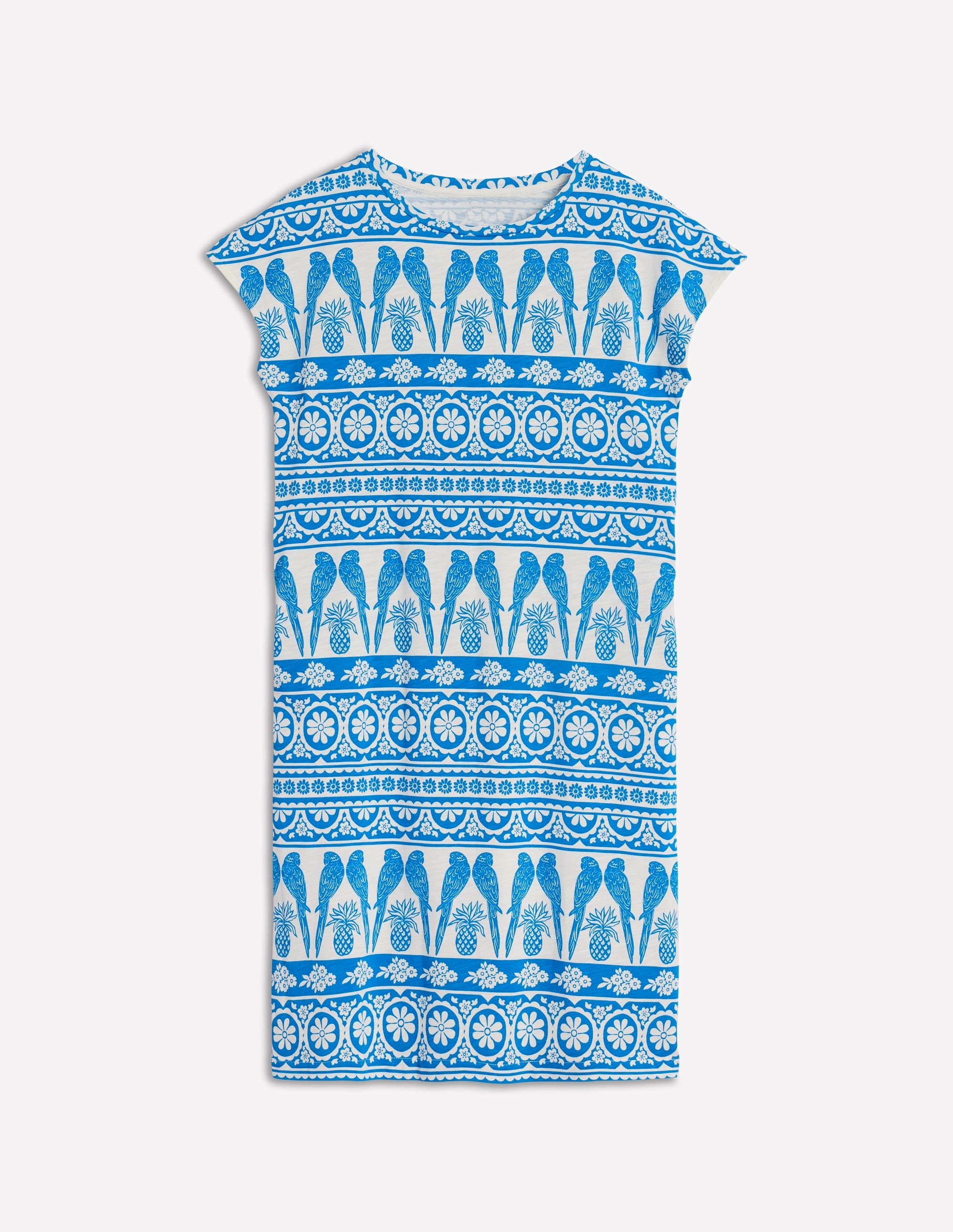 Robe T-shirt Leah en jersey-Bleu céruléen, motif Ornate Tropic - Image 5