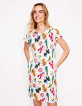 Robe T-shirt Leah en jersey-Motif Tropical Bonanza Vine