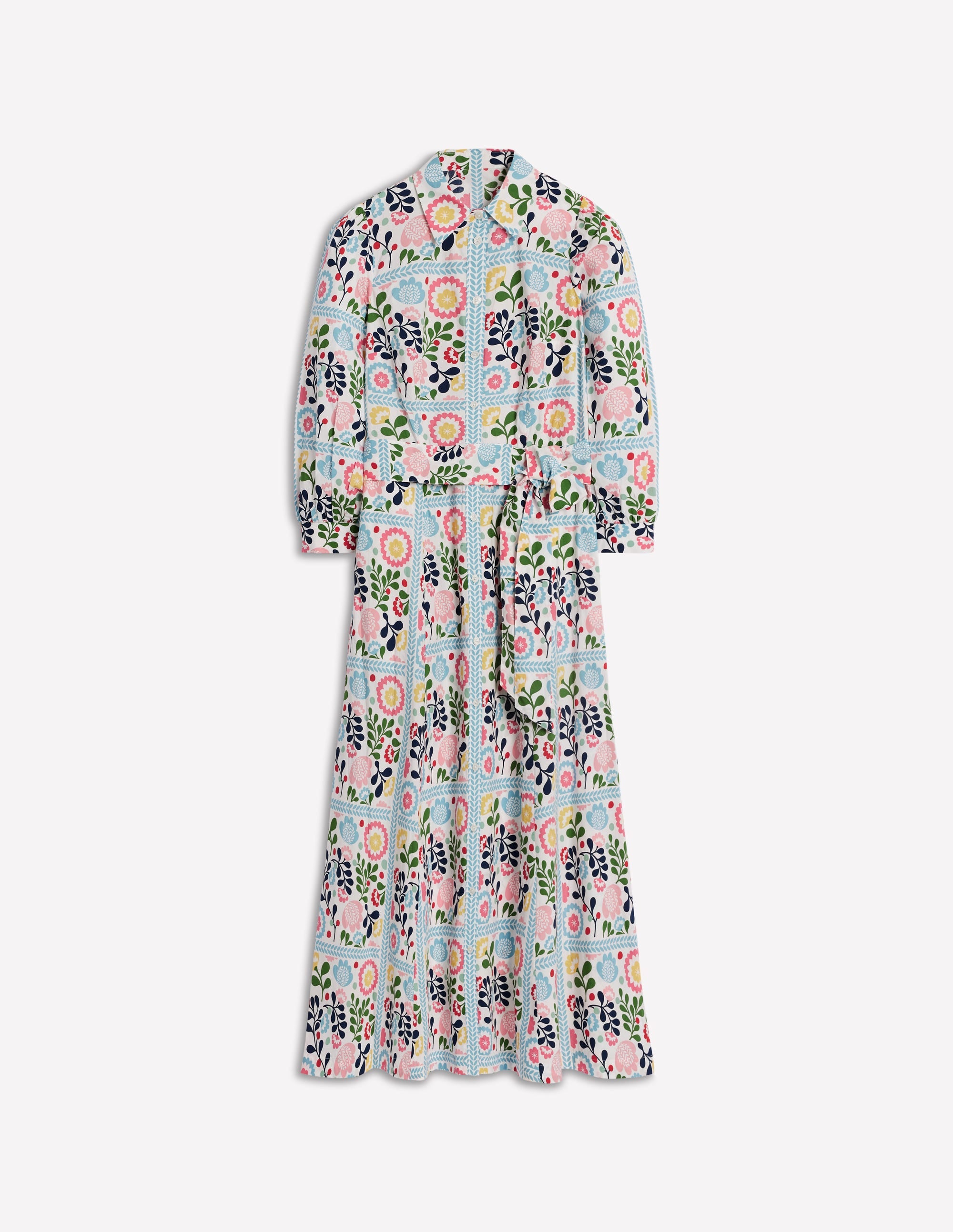 Clara Hemdblusenkleid aus Baumwolle-Bunt, Geheimer Garten - Image 7