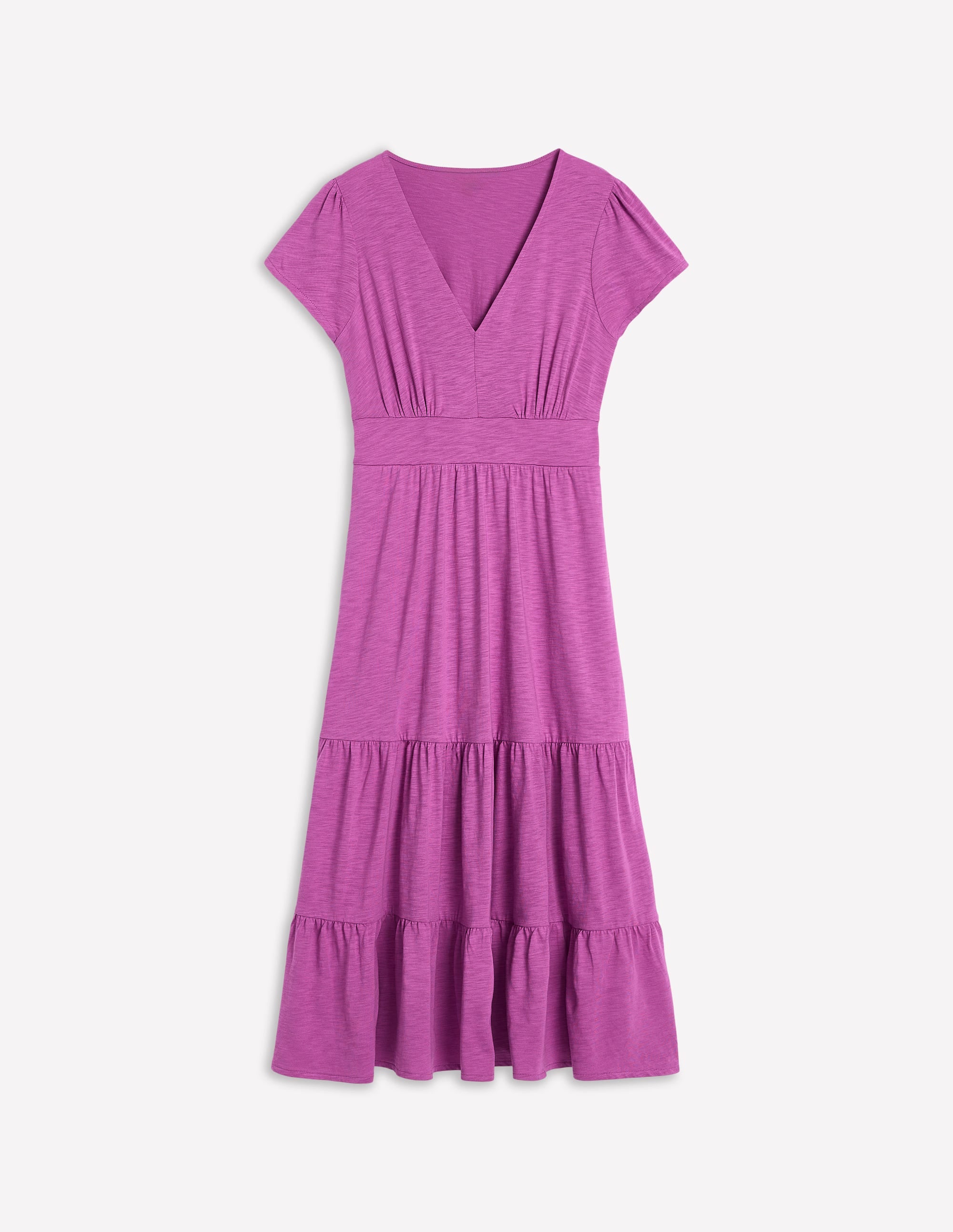 Robe Eloise volantée en jersey-Violet digital pourpre - Image 7
