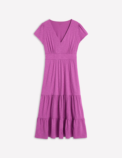 Eloise Gestuftes Jerseykleid-Fingerhut-Lila-7
