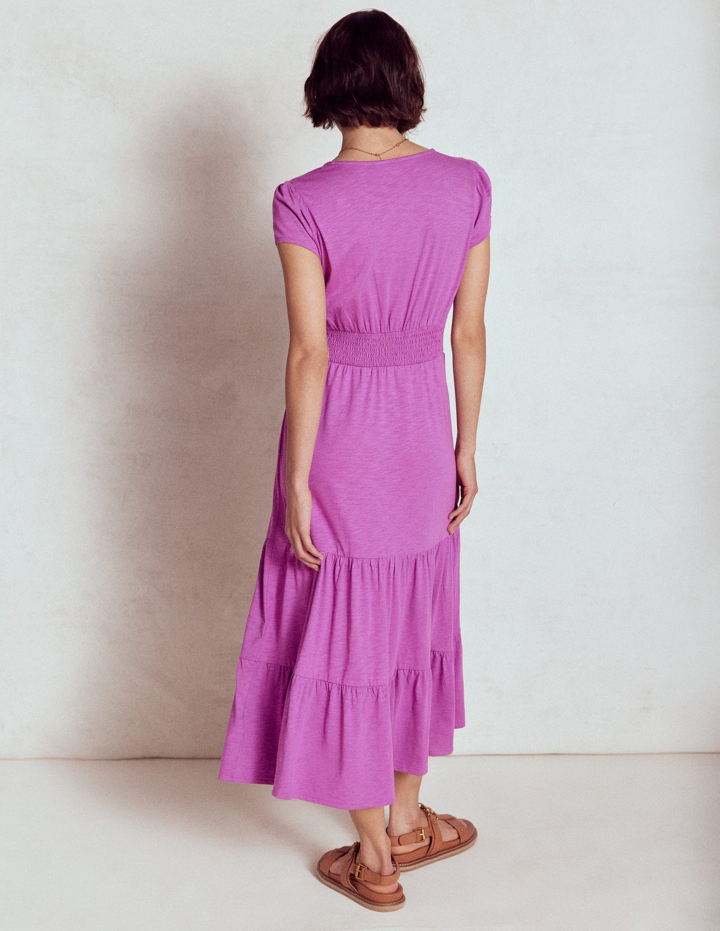 Eloise Gestuftes Jerseykleid-Fingerhut-Lila