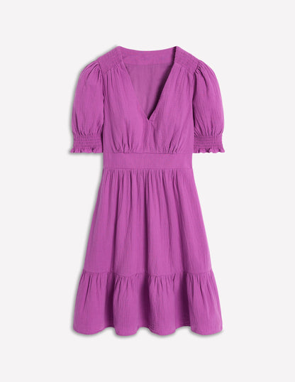 Anna Kurzes Doppeltuch-Kleid-Black