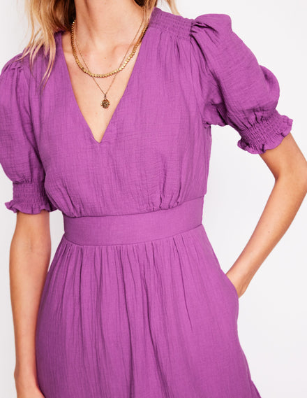 Anna Kurzes Doppeltuch-Kleid-Black