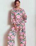 Jumpsuit mit Kimonoärmeln-Wiesenrosa, Freesie