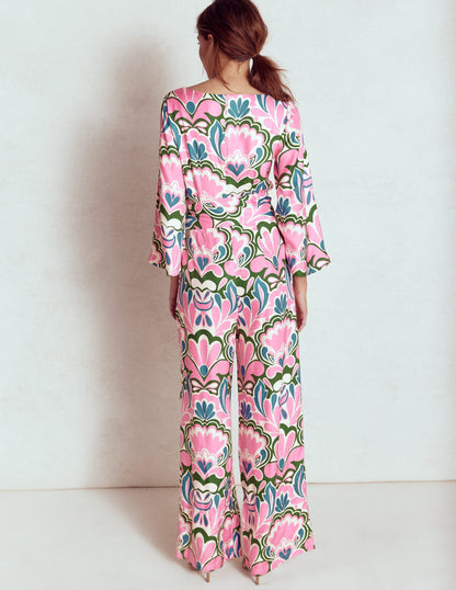 Jumpsuit mit Kimonoärmeln-Wiesenrosa, Freesie-4