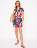 Legerer Baumwoll-Jumpsuit-Bunt, Blühender Pepp