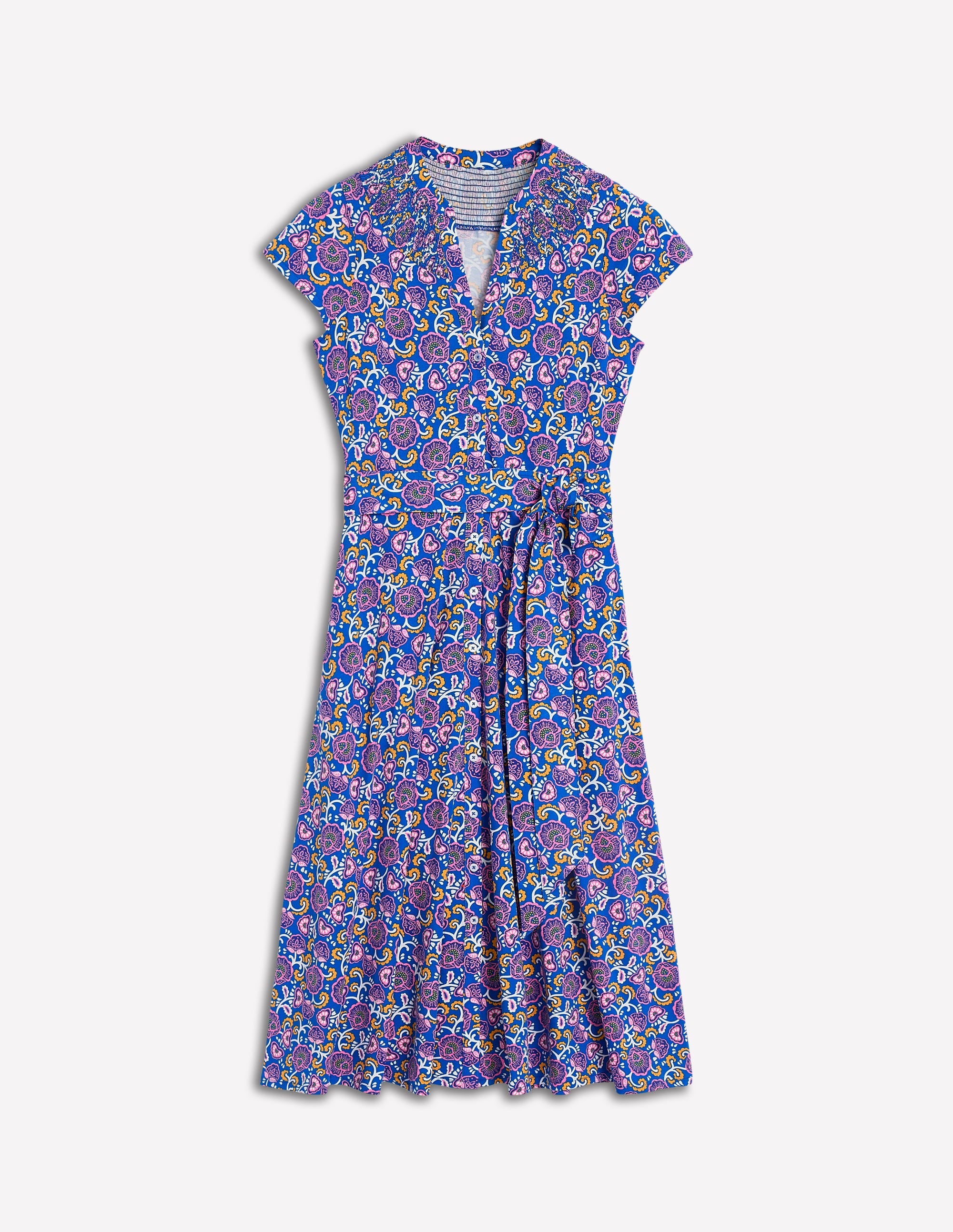 Sara Jersey-Hemdblusenkleid-Galerie-Blau, Gartenrebe - Image 5