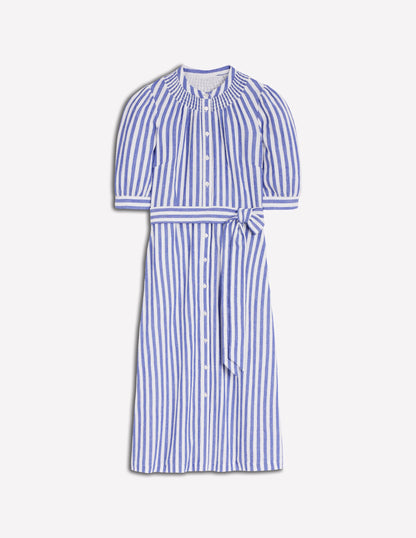Ada Doppeltuch-Midikleid-Hellblau, Gestreift-6