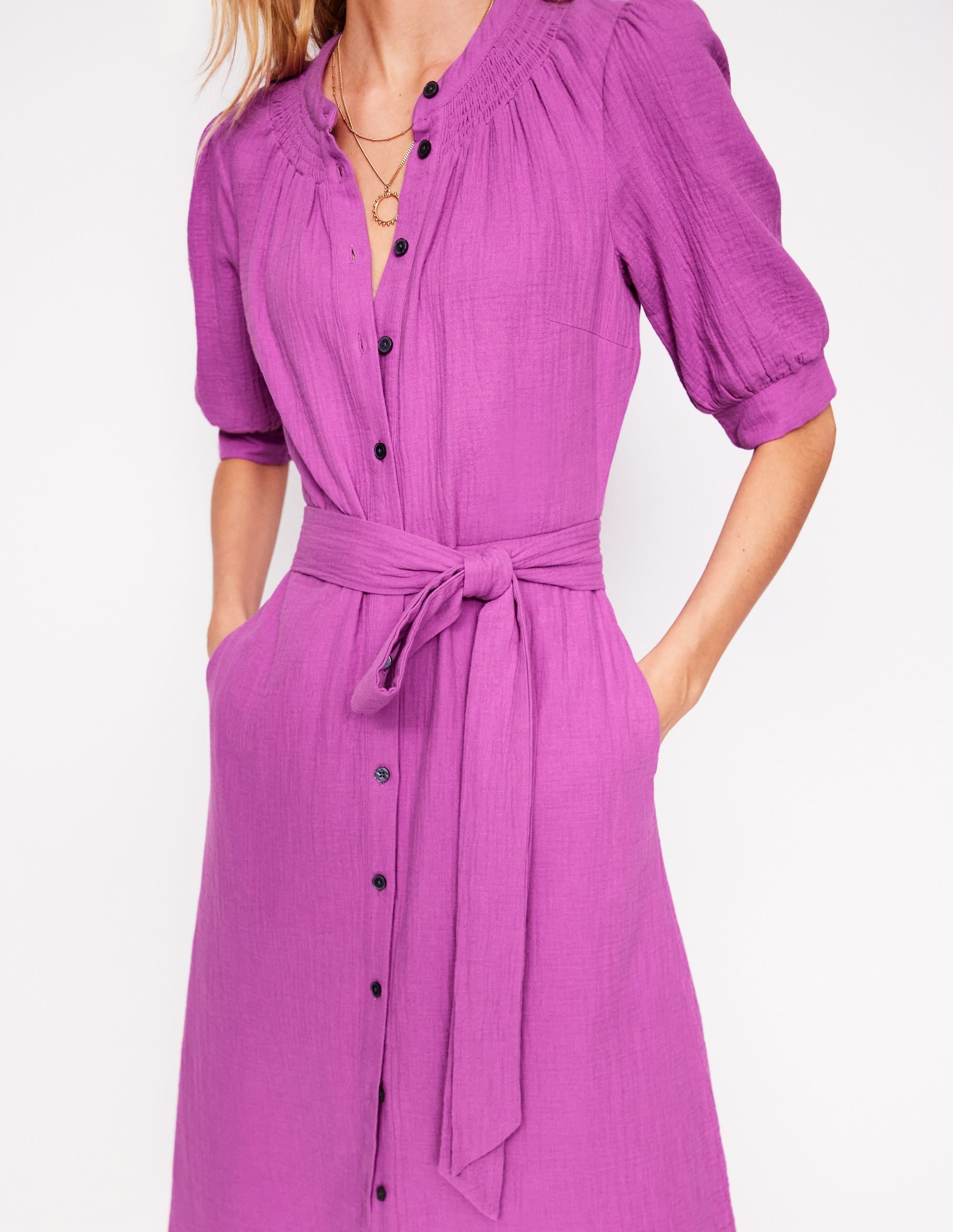 Ada Doppeltuch-Midikleid-Fingerhut-Lila - Image 2