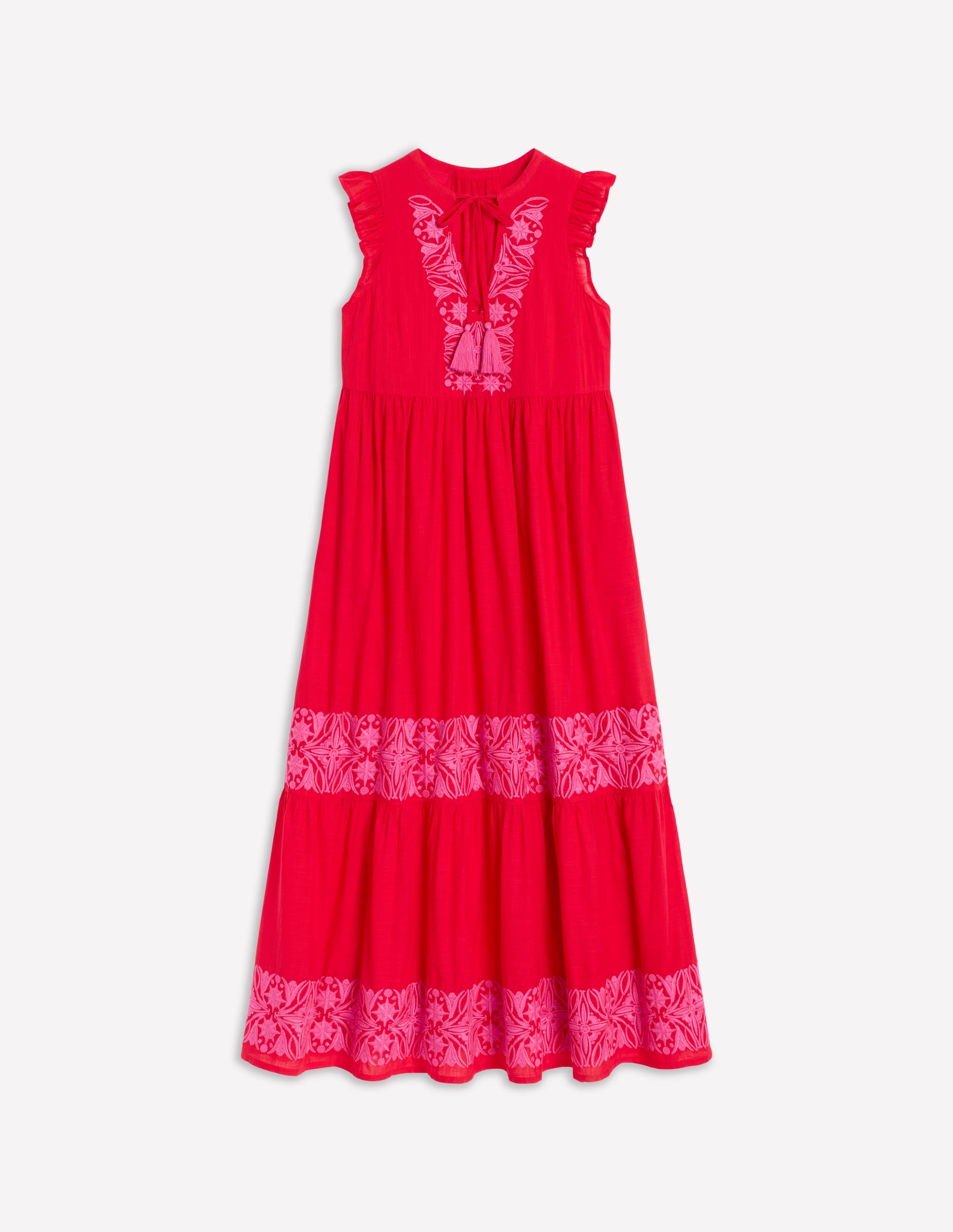 Gestuftes Kleid mit Bindeband am Ausschnitt-Anemone Honeycomb Spot - Image 5