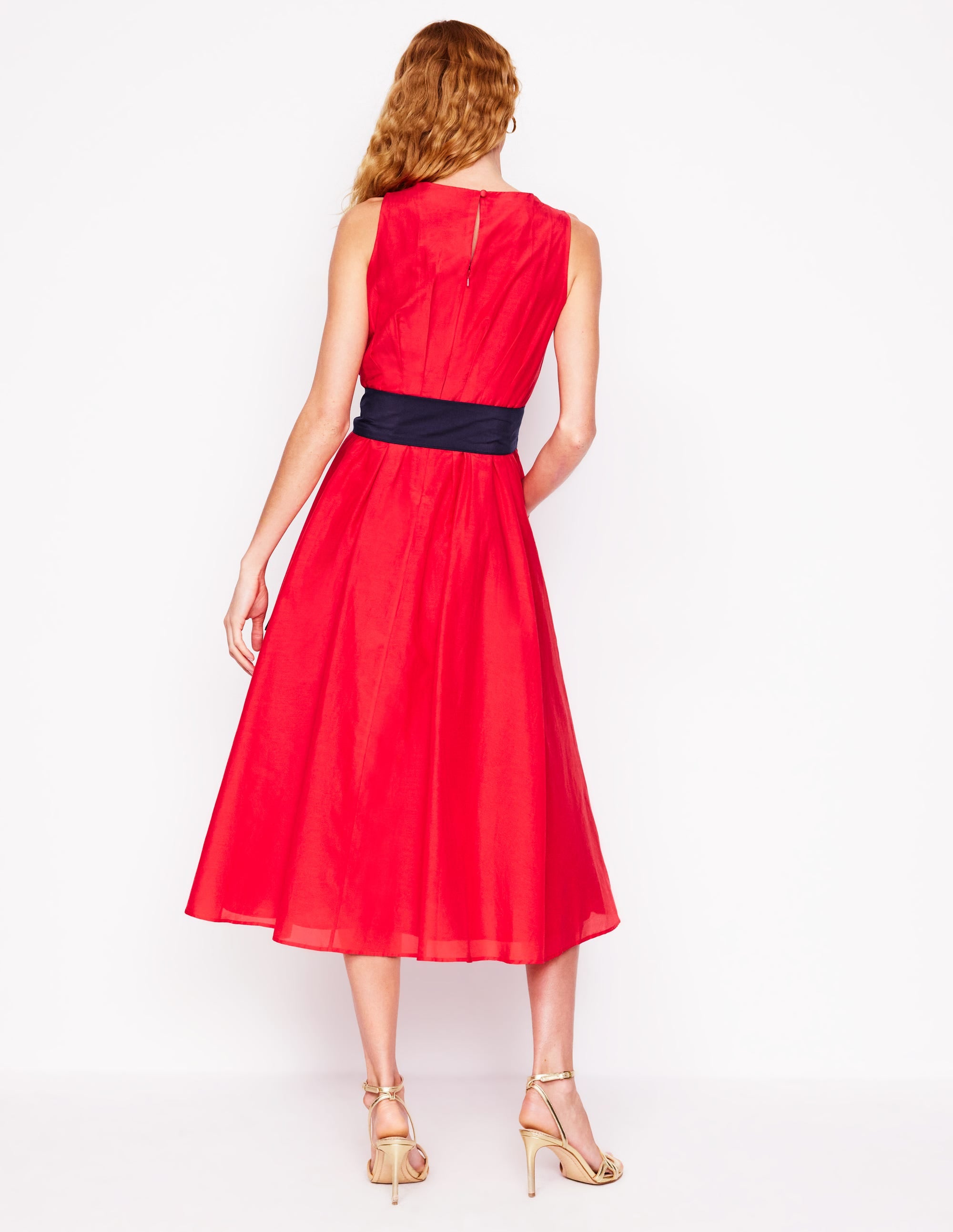 Robe sans manches plissée-Anemone Honeycomb Spot - Image 4