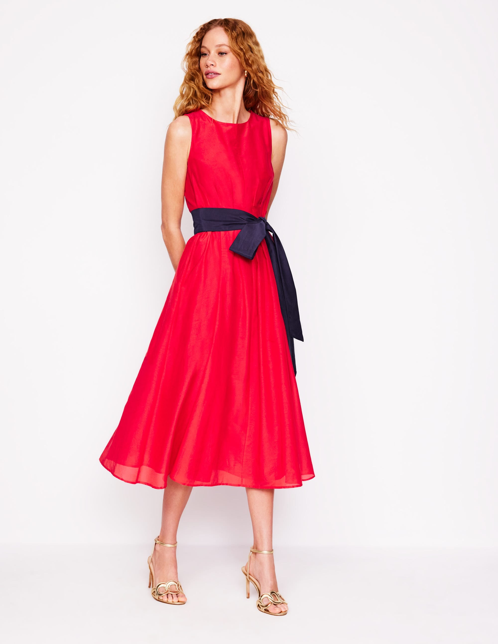 Robe sans manches plissée-Anemone Honeycomb Spot - Image 5