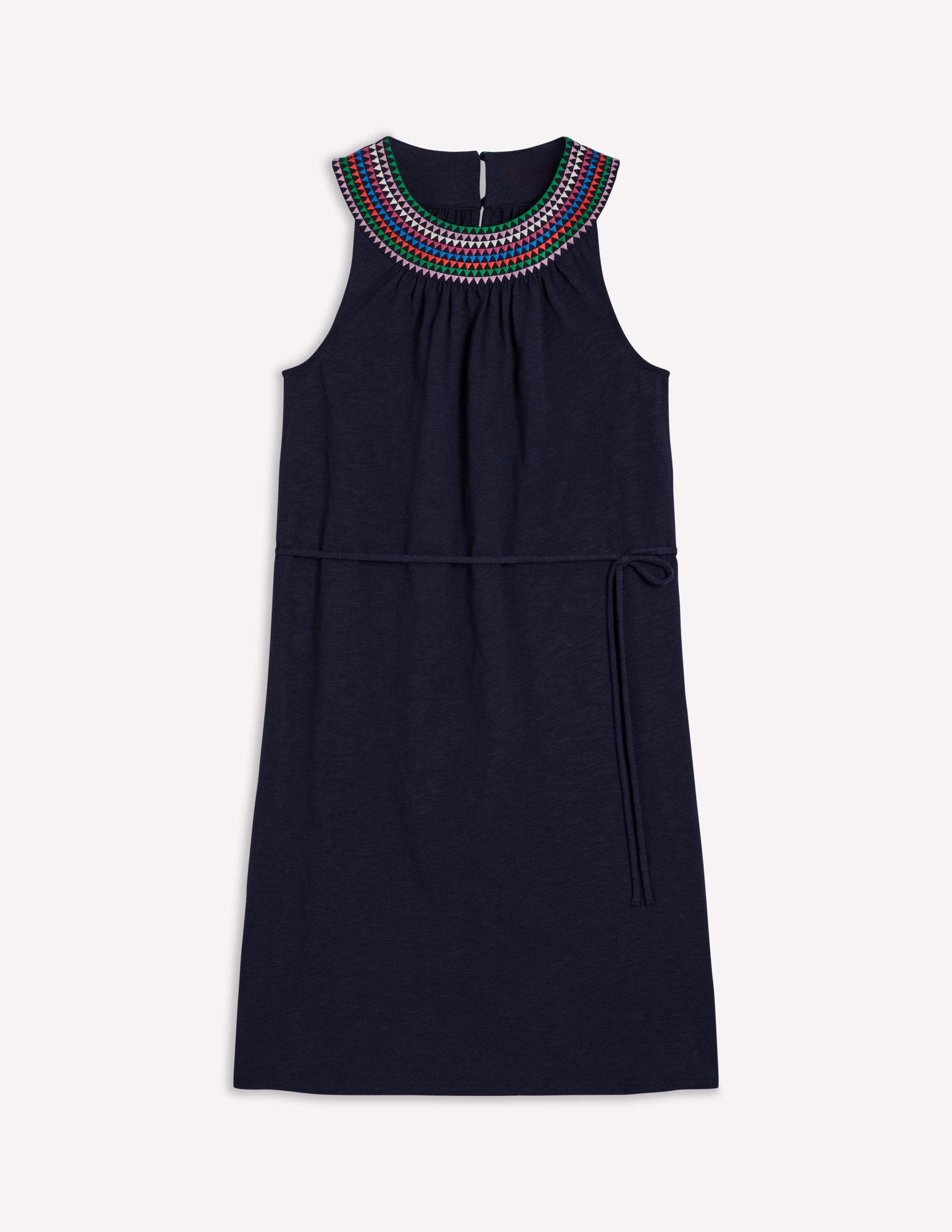 Eleni Kurzes Kleid mit Stickerei-Marineblaue - Image 6