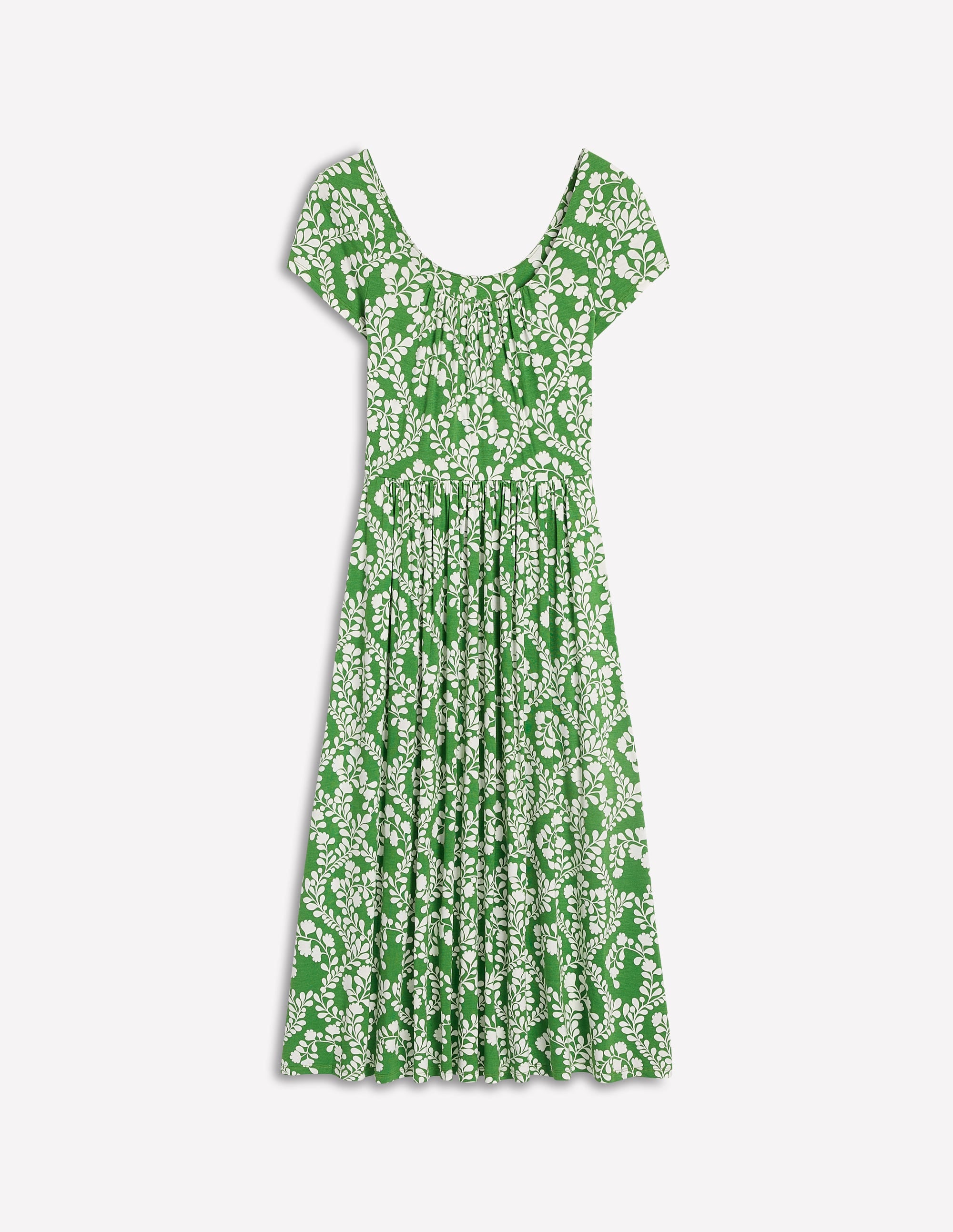 Samantha Jerseykleid mit tiefem Rundhalsausschnitt-Paradiesgrün, Rebe - Image 5
