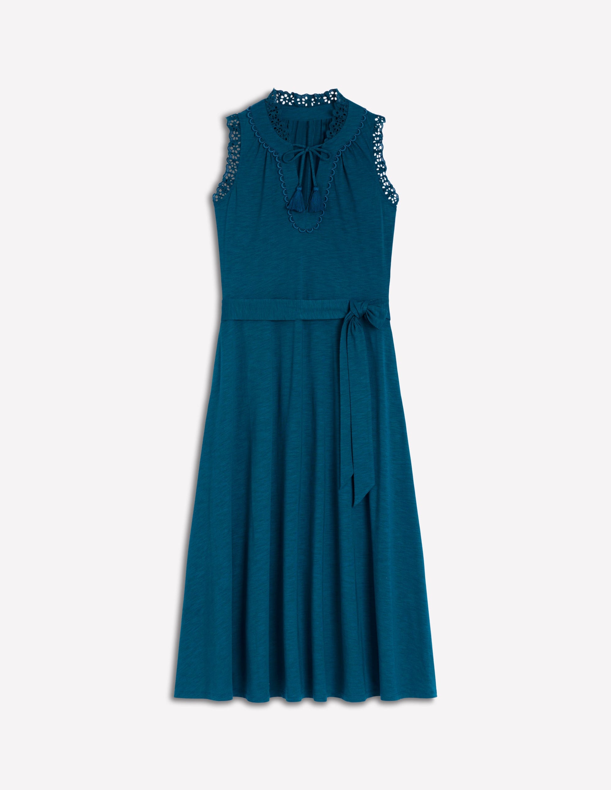 Aria Midikleid mit Lochstickerei-Besatz-Hafenblau-5