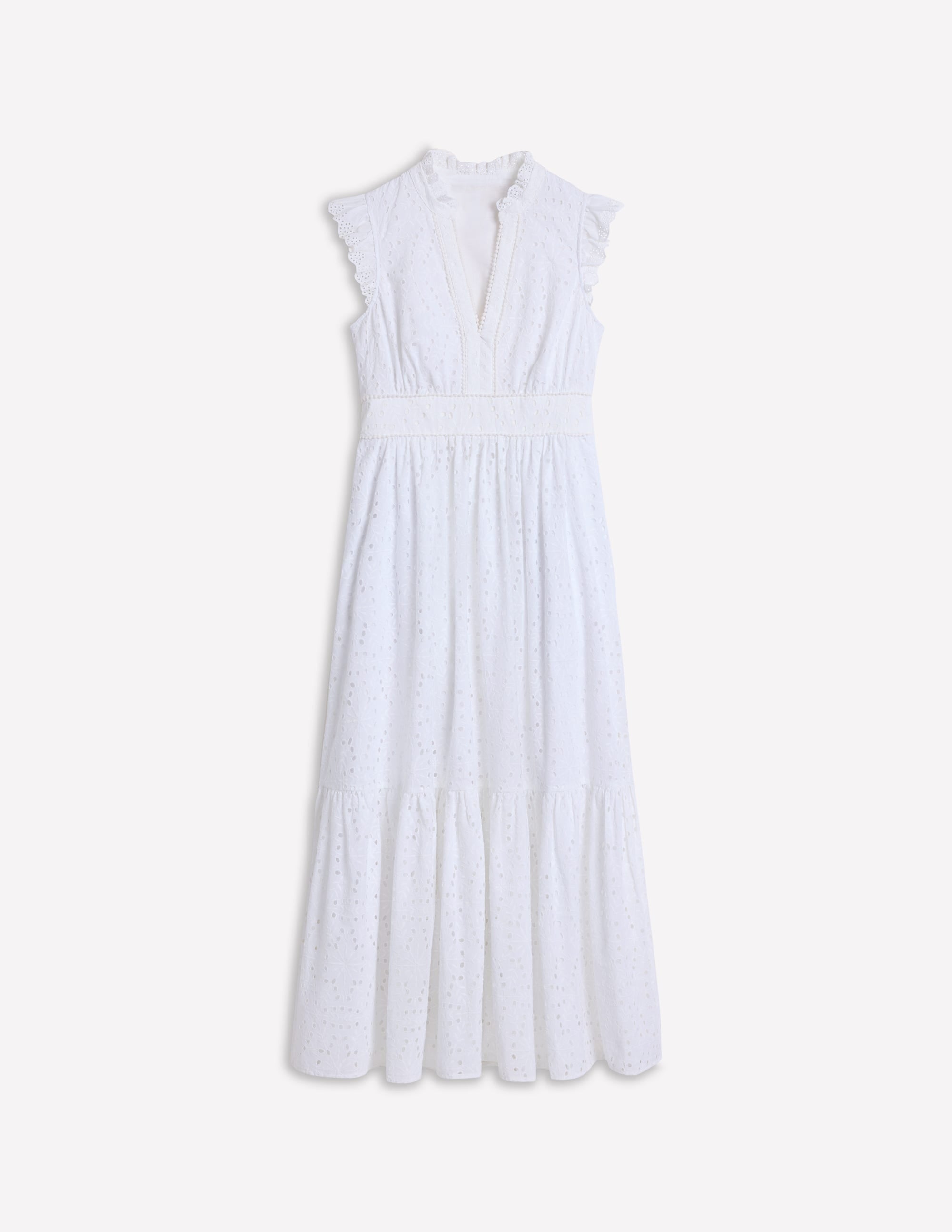 Robe midi Wren à broderie anglaise-Ivoire, broderie anglaise - Image 5