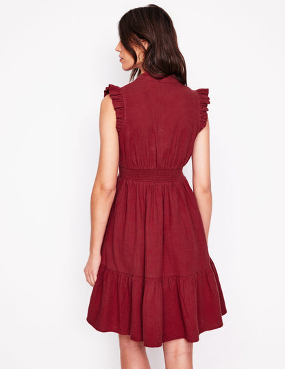 Robe courte Wren double-étoffe-Rouge grenat