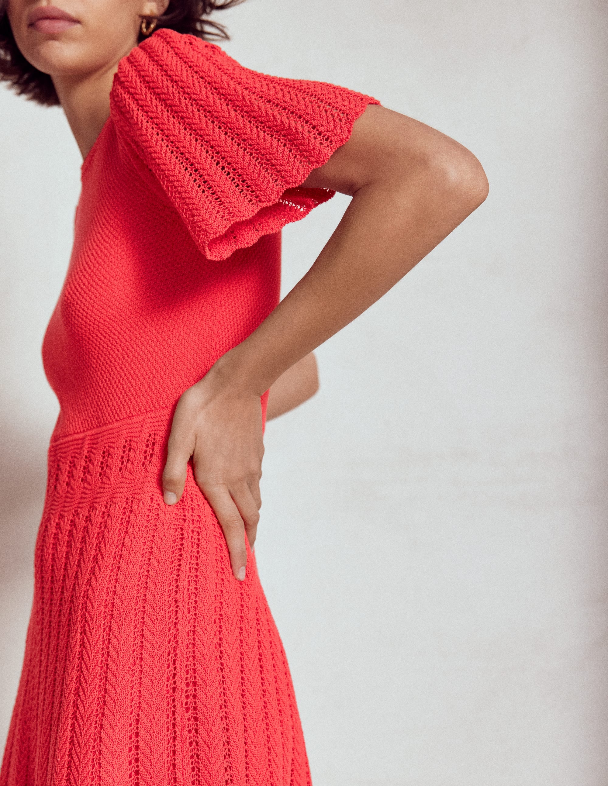 Cotton Stitch Crew Dress-Bittersweet - Image 3