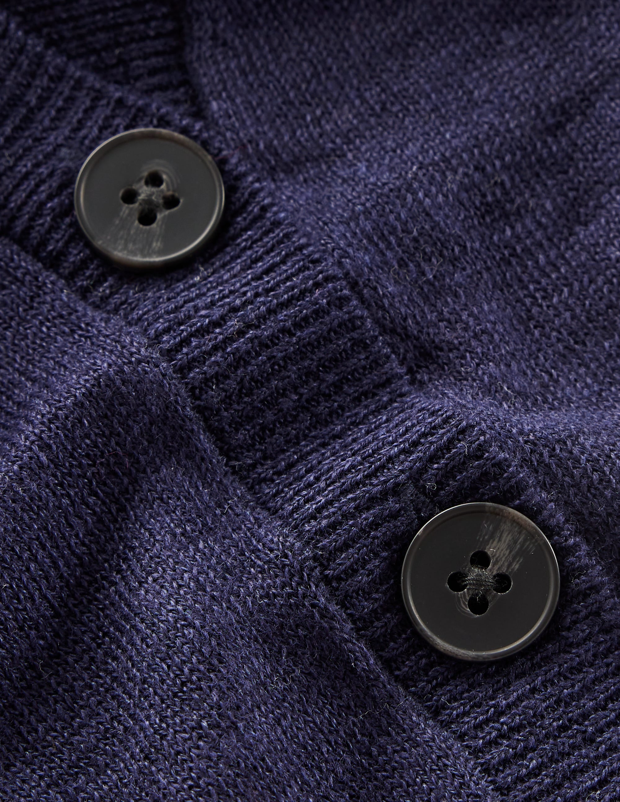 Gilet de costume col V en lin-Bleu Marine, Petits Pois - Image 6
