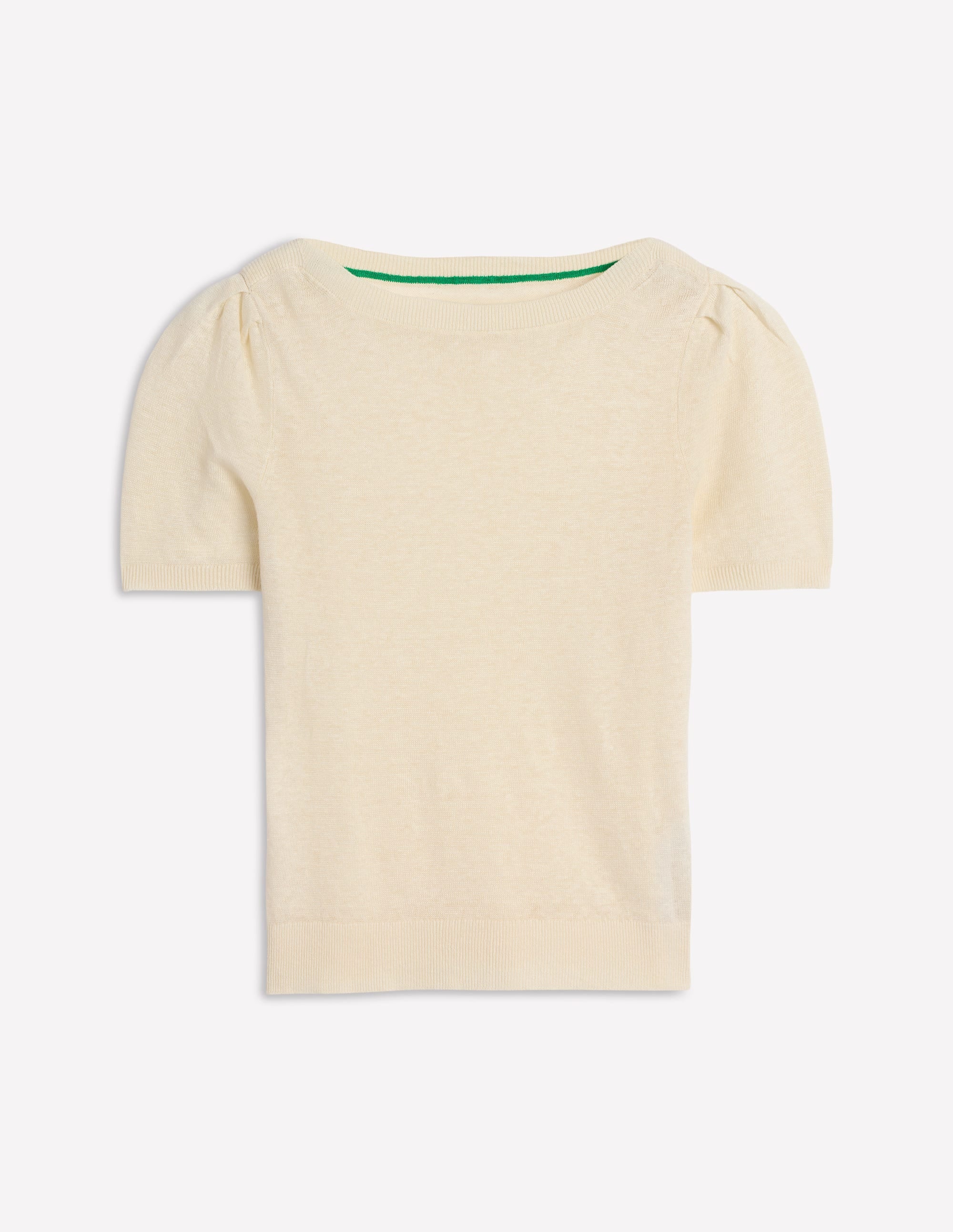 Liv T-Shirt aus Leinen mit U-Boot-Ausschnitt-Warmes Naturweiß - Image 5