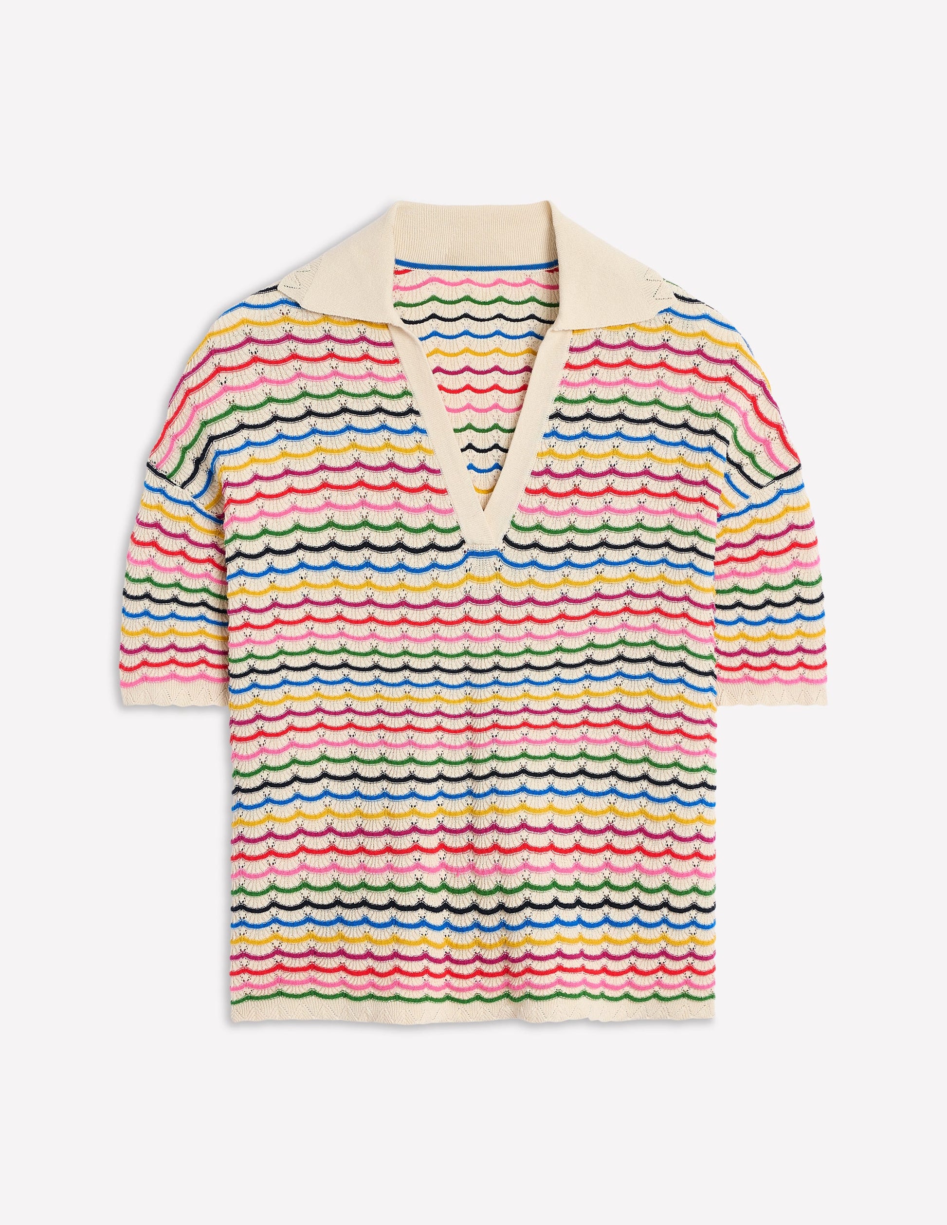 Pull à col tunisien-Multi, arc-en-ciel-5