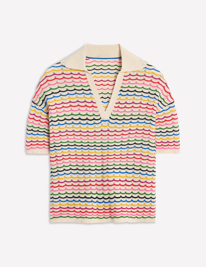 Pull à col tunisien-Multi, arc-en-ciel-5