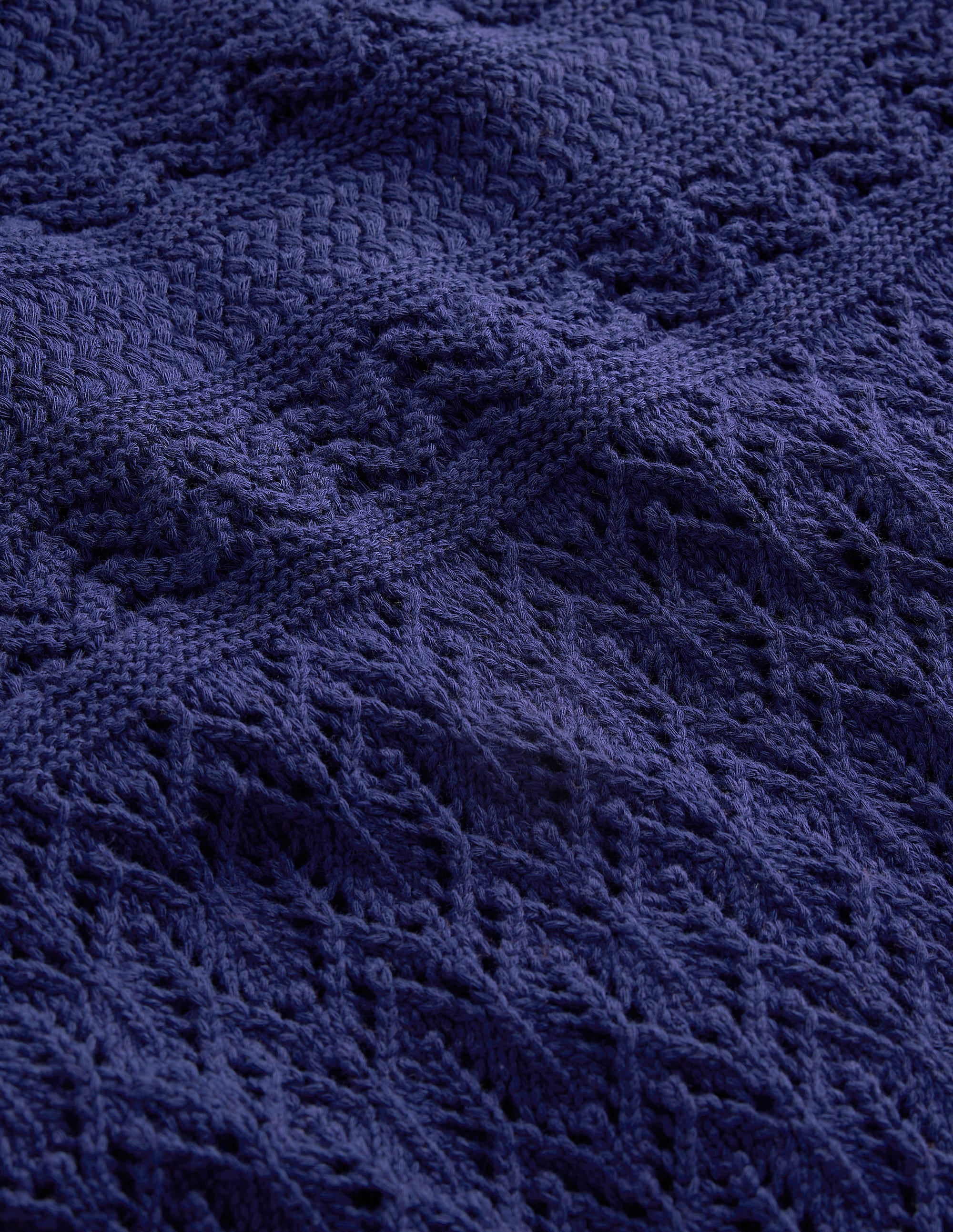 Débardeur ras du cou en maille coton texturée-Aristocratic Blue/ Ivory Stripe - Image 6