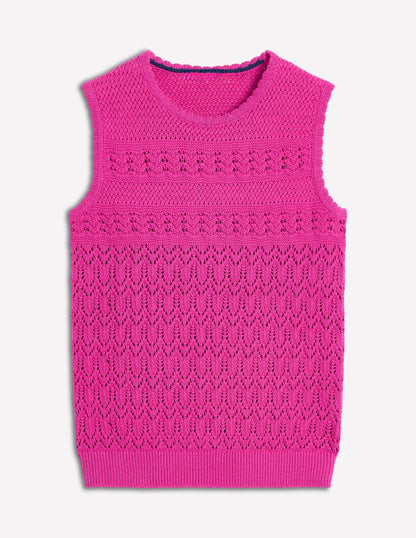Cotton Stitch Crew Tank-Purple Damson