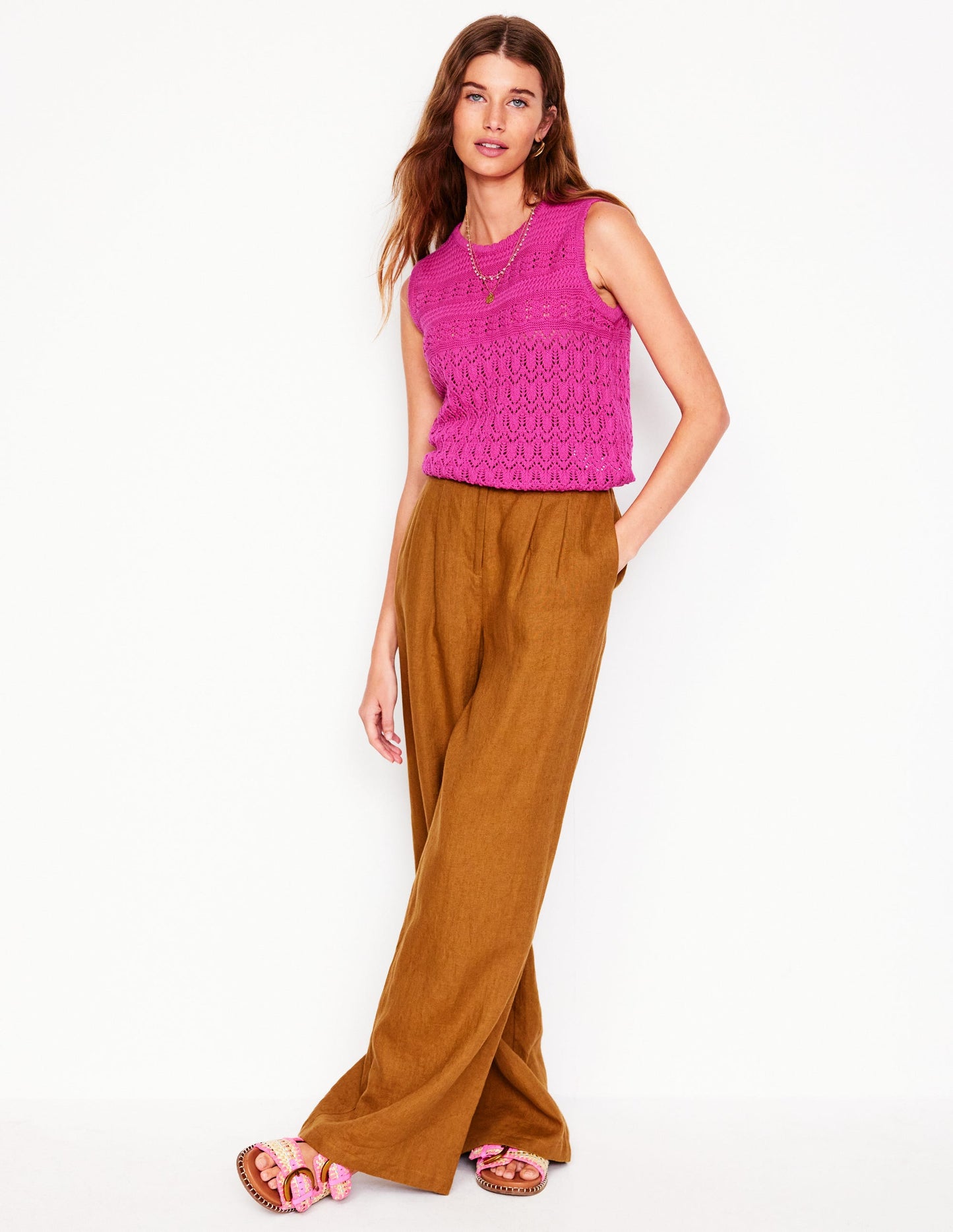 Cotton Stitch Crew Tank-Purple Damson