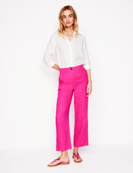Westbourne Verkürzte Leinenhose-Rosarot