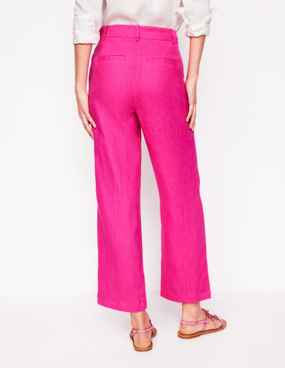 Pantacourt Westbourne en lin-Rose pivoine