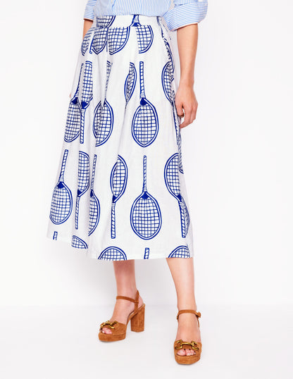 Verity Leinen-Midirock-Naturweiß, Tennis-4