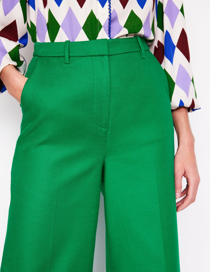 Hose mit weitem Schlag-Grünes Tamburin
