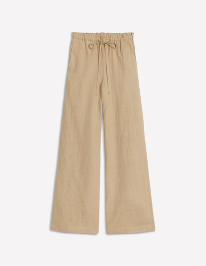 Pantalon Islington en lin-Avoine