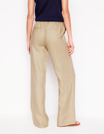 Pantalon Islington en lin-Avoine