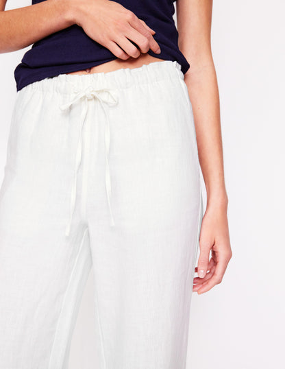 Islington Leinenhose-Weiß