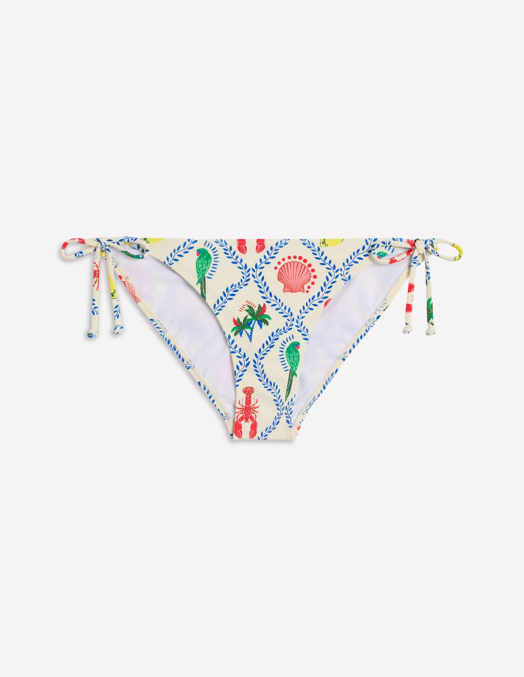 Symi Bikinihose zum Binden-Naturweiß Tropische Bonanza-Rebe - Image 5