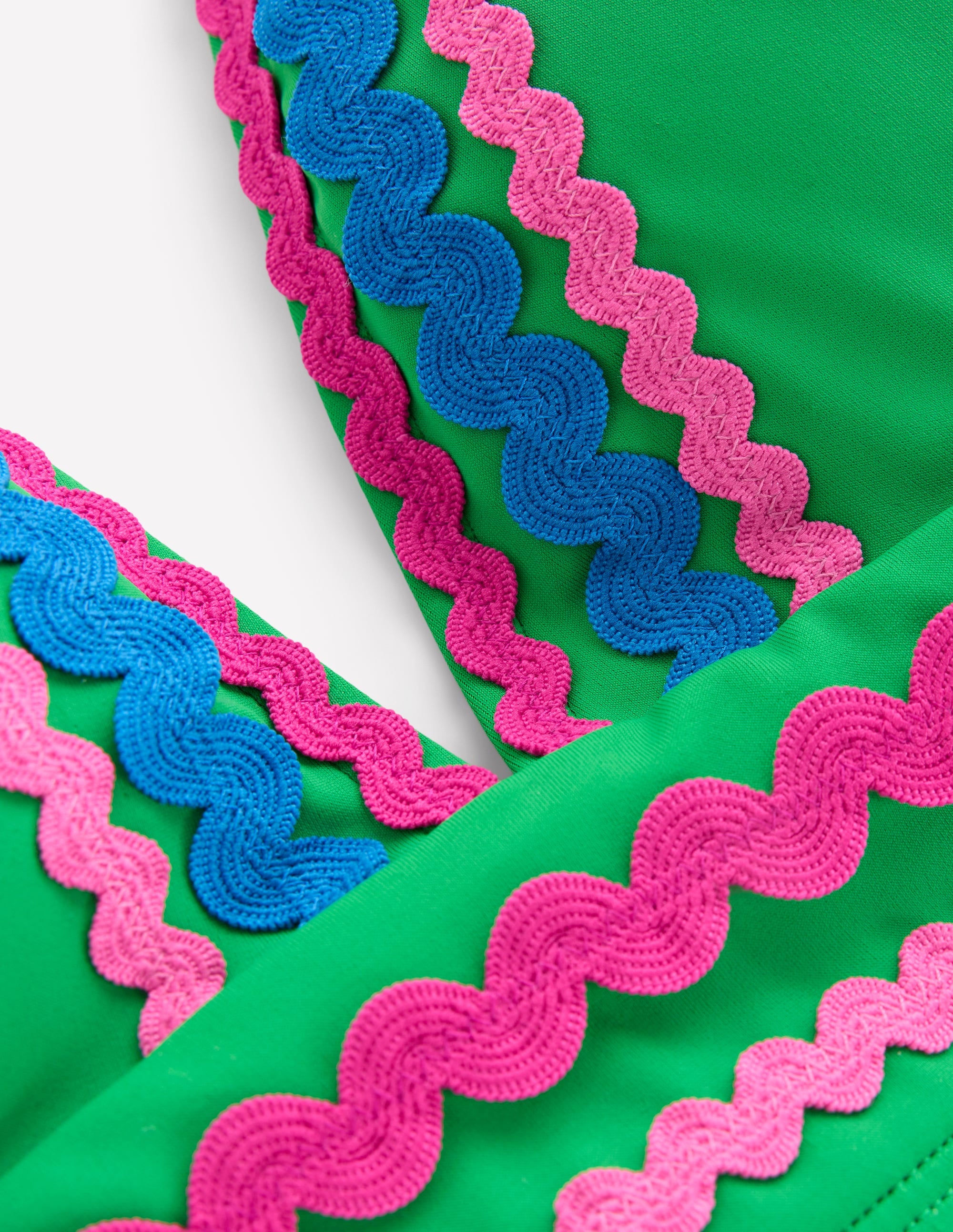 Haut de bikini col V Porto-Zigzag vert vif - Image 6