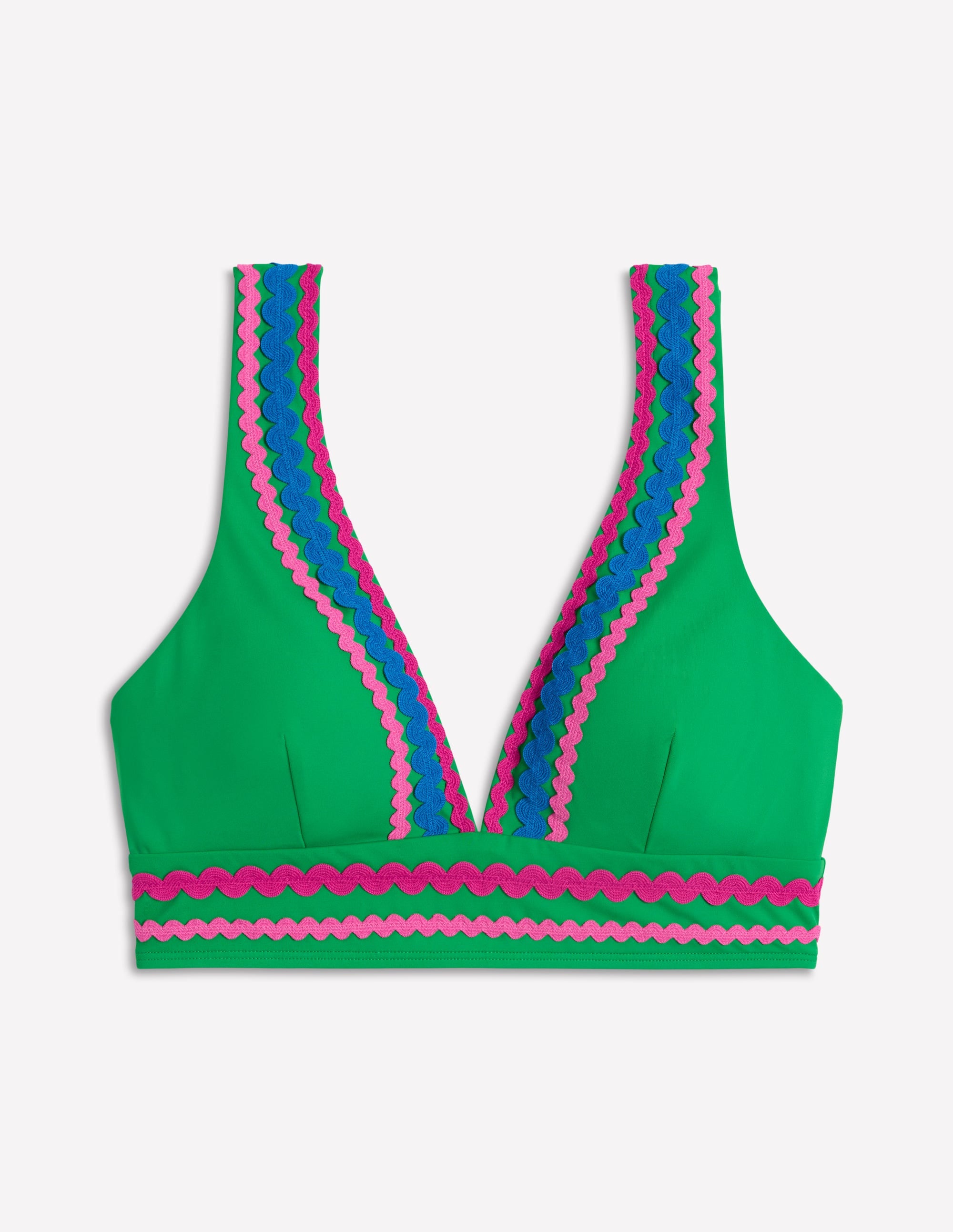 Haut de bikini col V Porto-Zigzag vert vif - Image 5