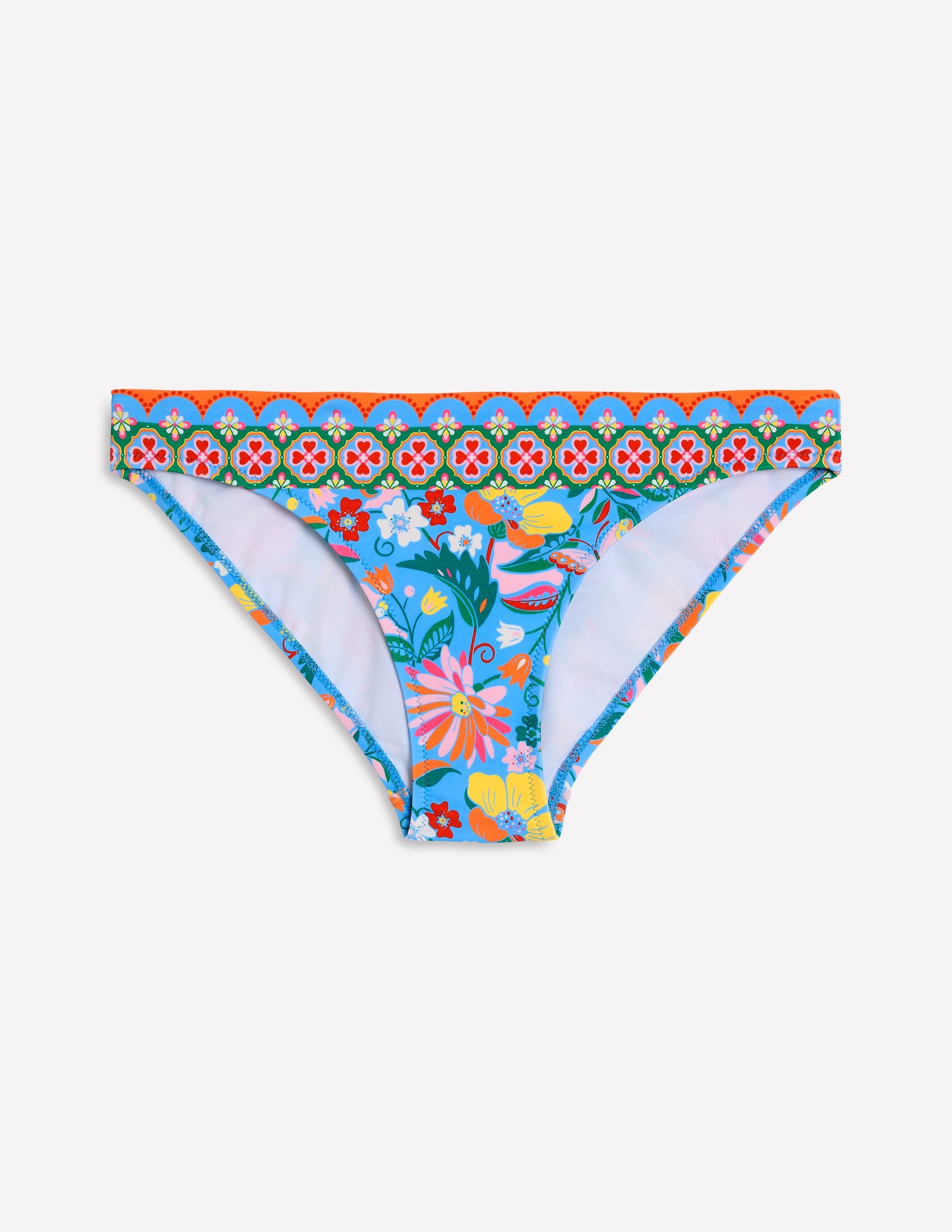 Bas de bikini intemporel-Bleu aube, motif Wildflower Trail - Image 5