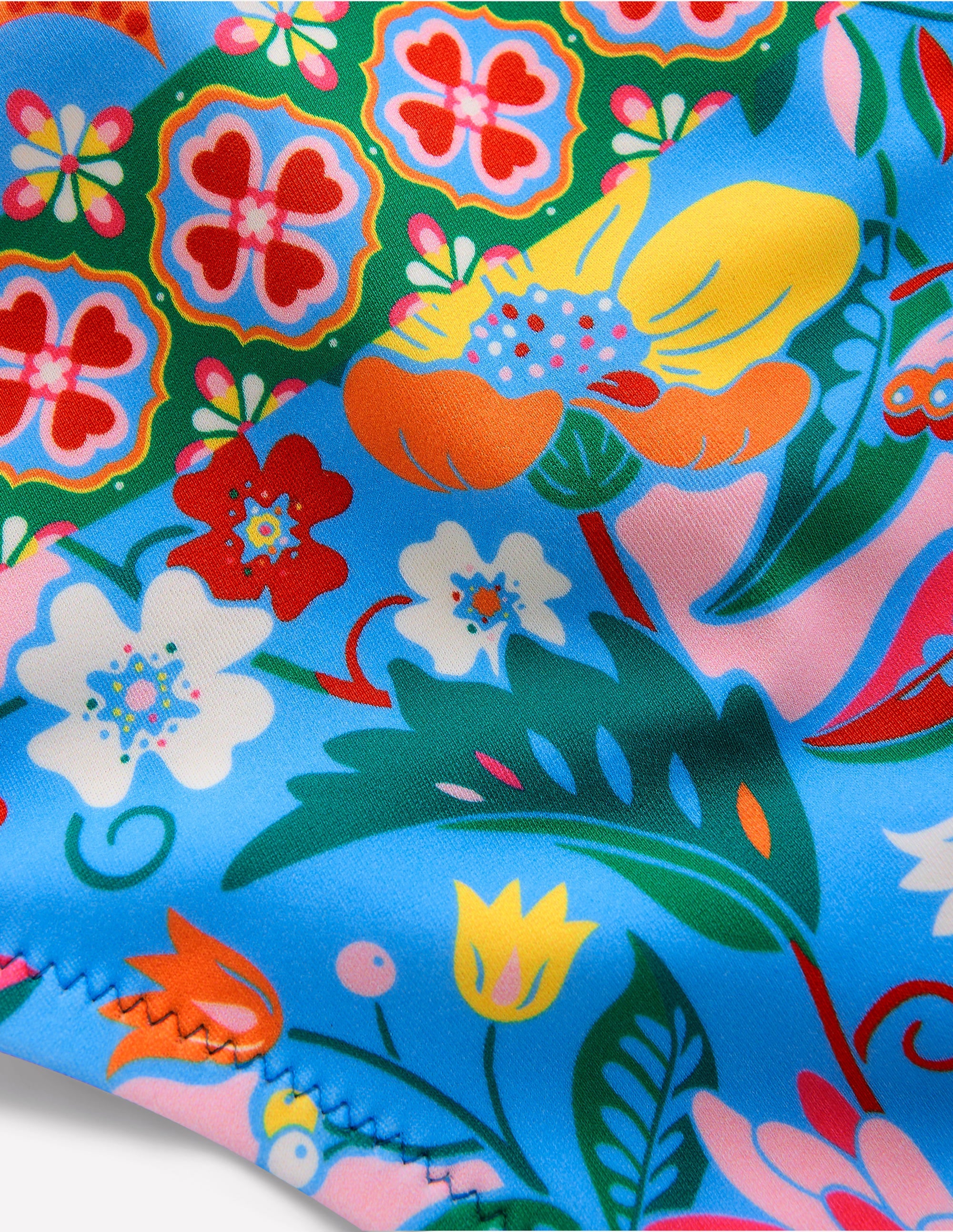 Bas de bikini intemporel-Bleu aube, motif Wildflower Trail - Image 6