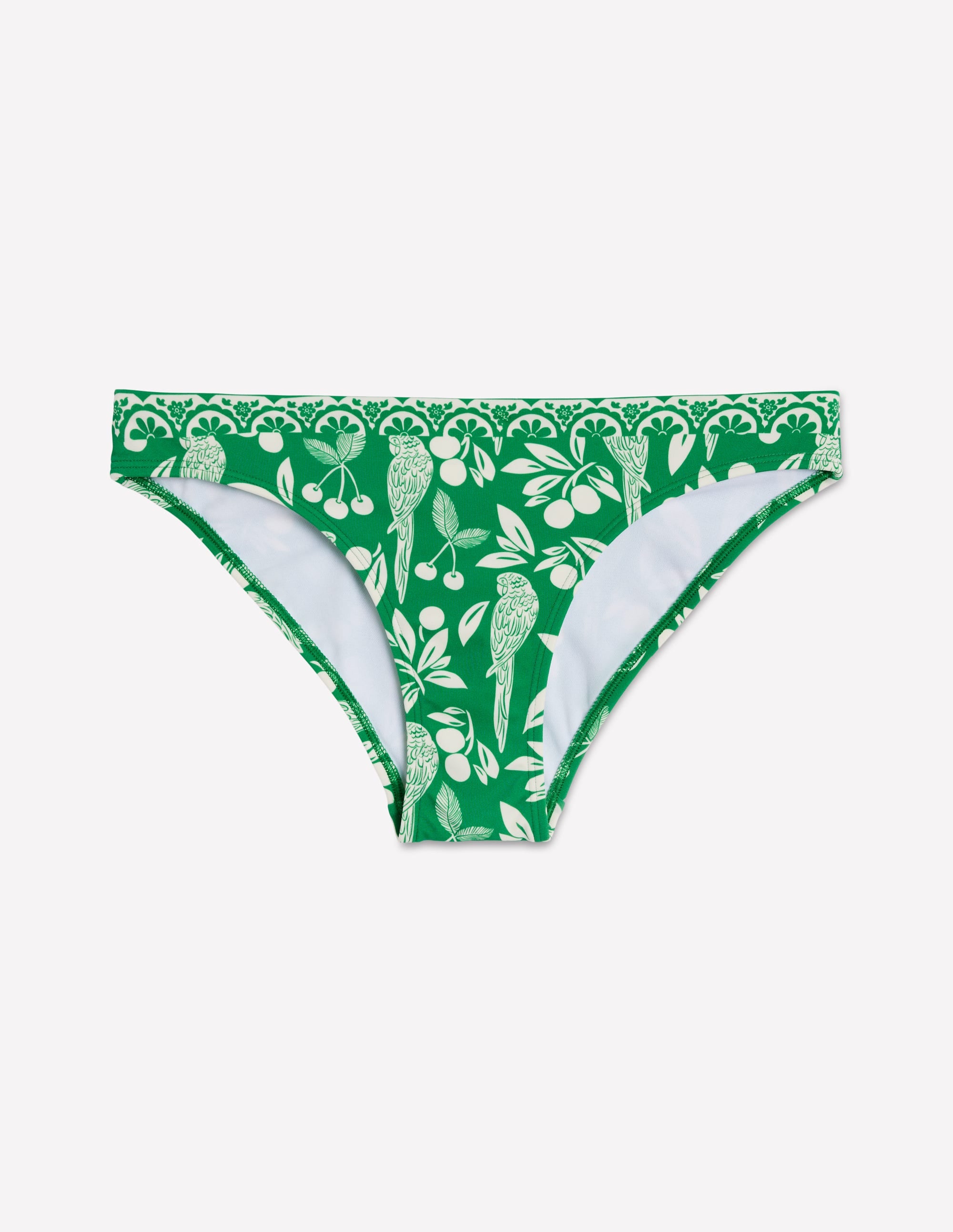 Bas de bikini intemporel-Émeraude profond, motif Ornate Tropic - Image 5